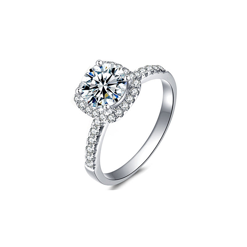 【AR022】S925 Moissanite luxury cube ring