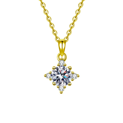 【AR027】S925 Moissanite rhombus Necklace | ロンバス ネックレス (シルバー925 / モアサナイト)