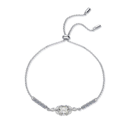 【AR014】S925 Moissanite luxury simple Bracelet | シンプル ブレスレット (シルバー925 / モアサナイト)