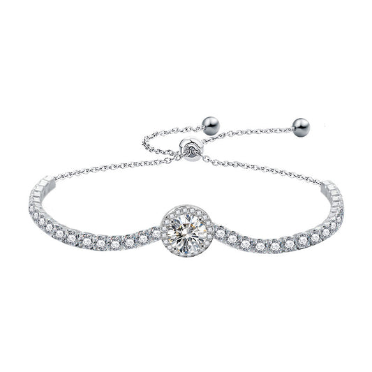【AR012】S925 Moissanite luxury round Bracelet