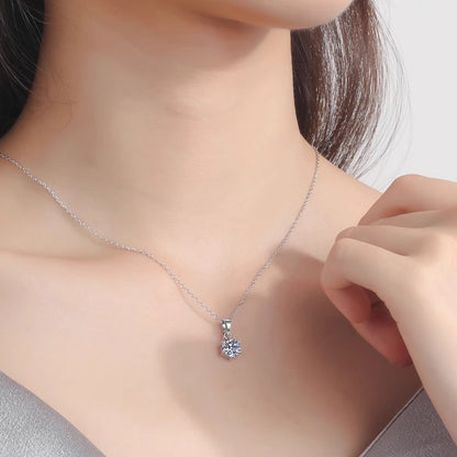 【AR001】S925 Moissanite simple hexagon Necklace