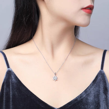 【AR002】S925 Moissanite snow motif Necklace | 結晶モチーフ ネックレス (シルバー925 / モアサナイト)