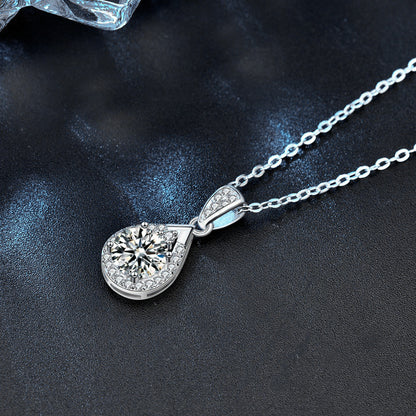 【AR003】S925 Moissanite simple drop Necklace