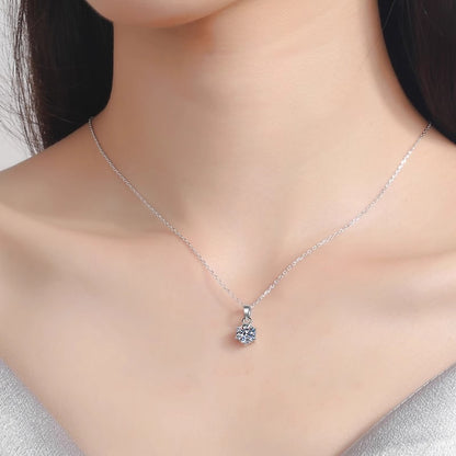 【AR001】S925 Moissanite simple hexagon Necklace