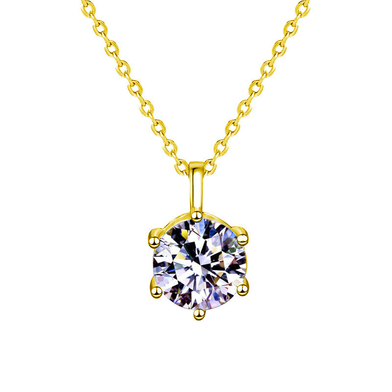 【AR001】S925 Moissanite simple hexagon Necklace