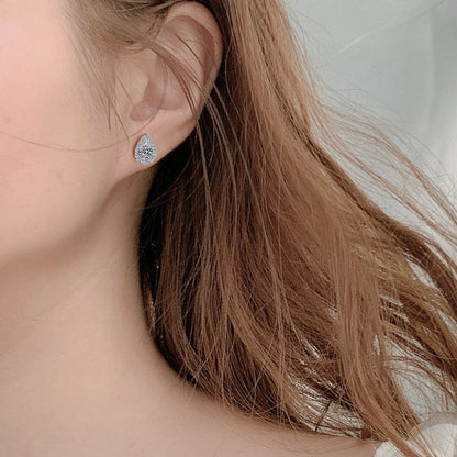 【AR018】S925 Moissanite stud drop pierce