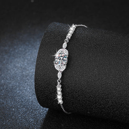 【AR014】S925 Moissanite luxury simple Bracelet | シンプル ブレスレット (シルバー925 / モアサナイト)