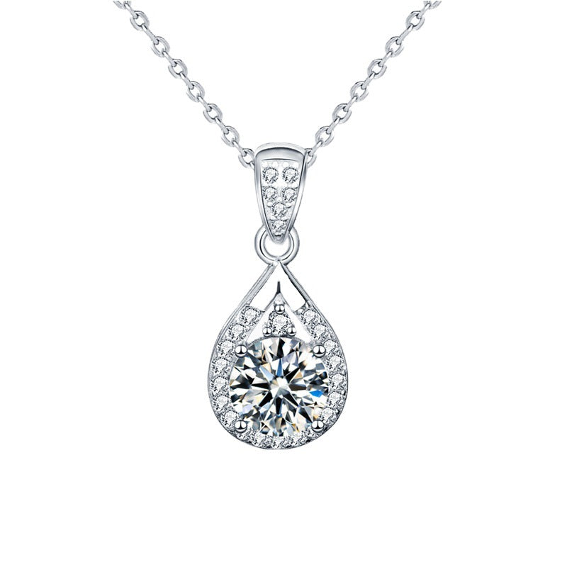 【AR003】S925 Moissanite simple drop Necklace