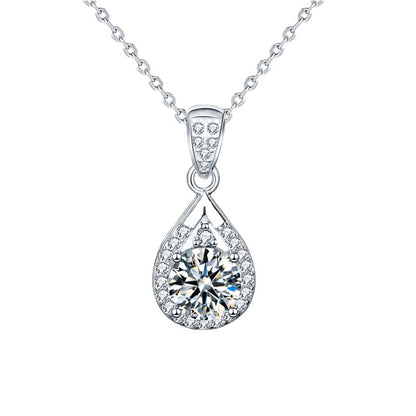 【AR003】S925 Moissanite simple drop Necklace